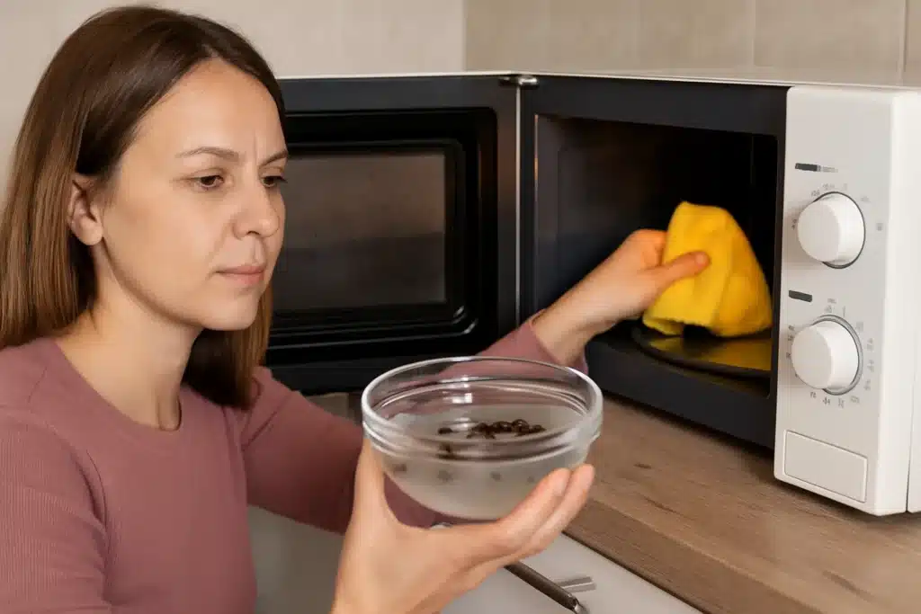 2 truques com cravo e vinagre tiram o cheiro ruim do micro-ondas na hora