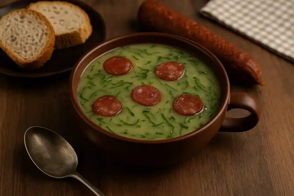 Caldo verde reforçado receita tradicional para dias de frio