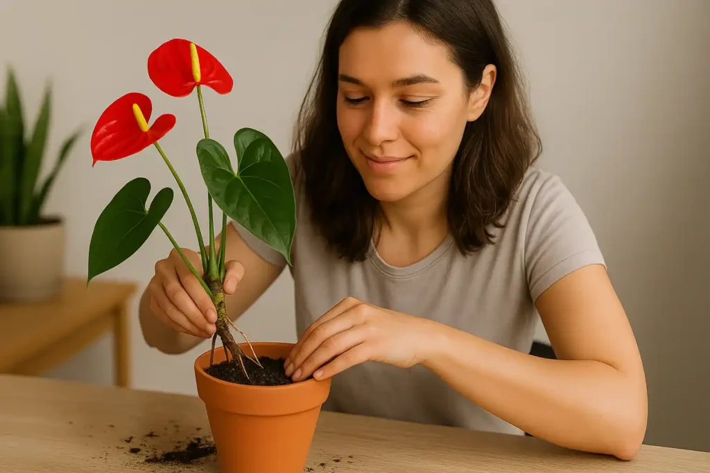 Como fazer muda de antúrio com raiz exposta e plantar direto no vaso