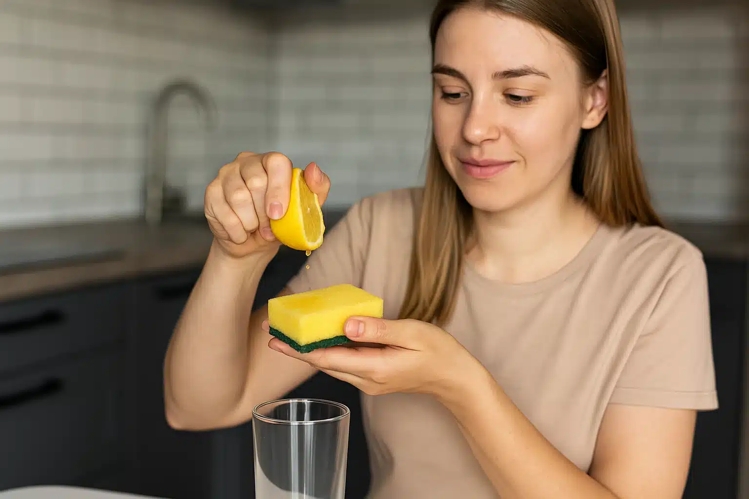 Como tirar cheiro ruim da esponja com limão e água morna