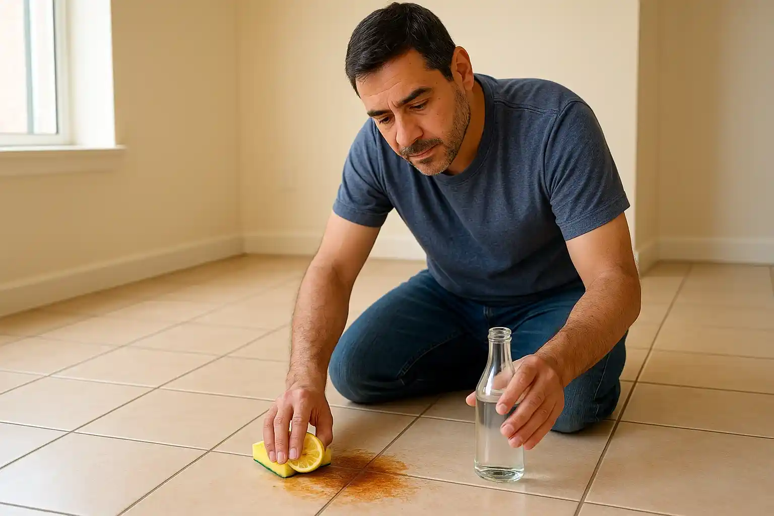 Como tirar ferrugem do piso com vinagre quente e limão