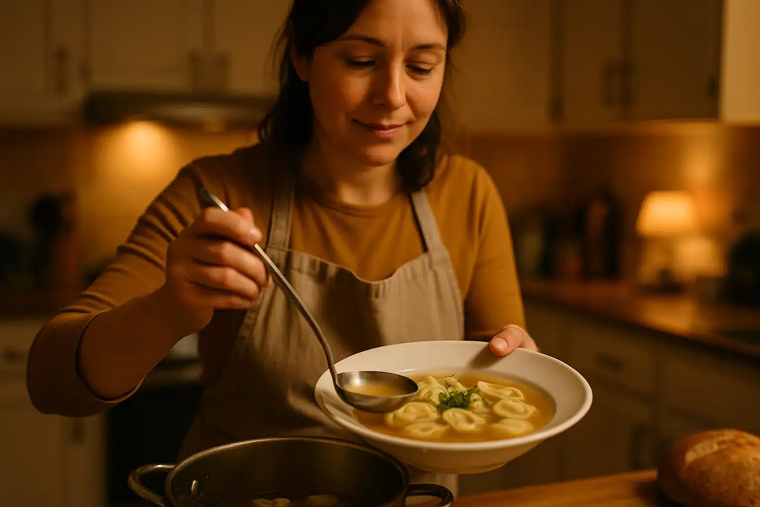 Sopa de capeletti raiz como deixar com gosto de comida da infância