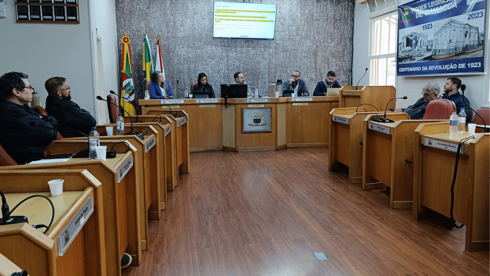 Comissão especial debate regramento ambiental e sanitário em Camaquã. Foto: Pablo Bierhals/Rádio Acústica FM.