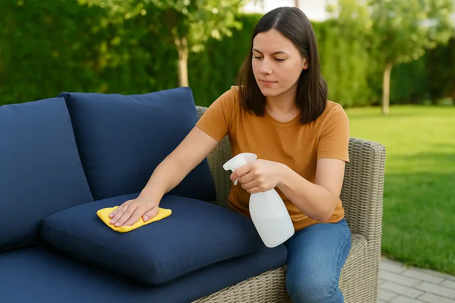 6 formas de limpar almofadas impermeáveis de área externa