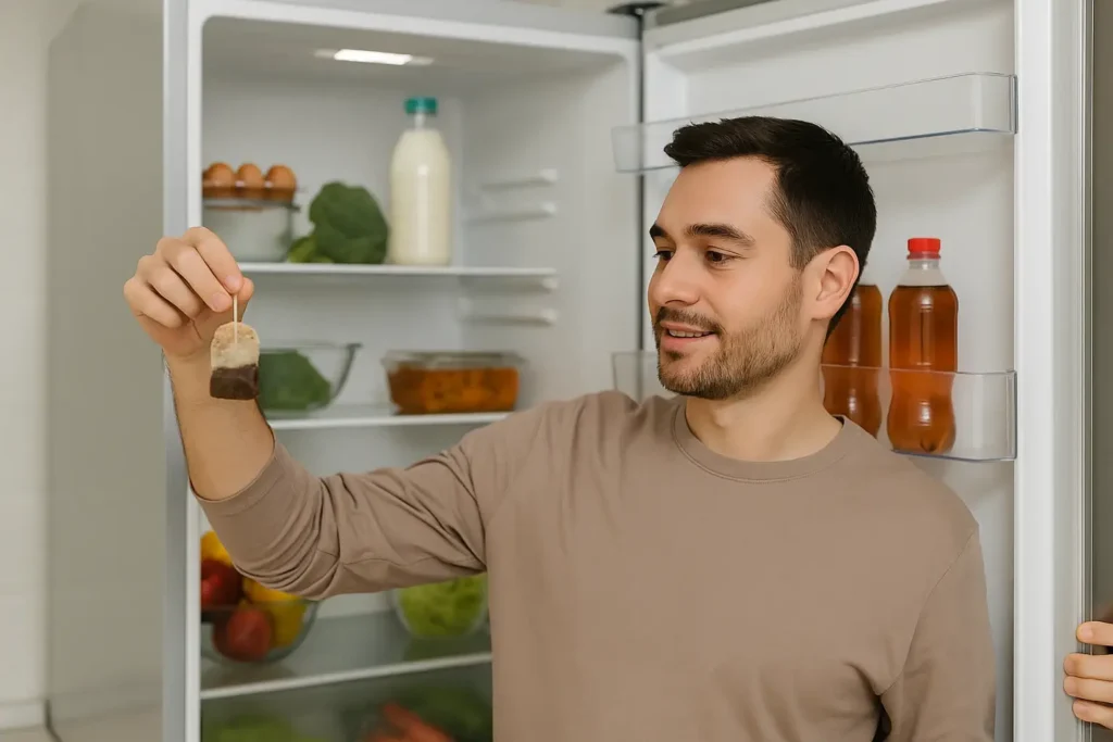 Como tirar mau cheiro da geladeira com chá usado