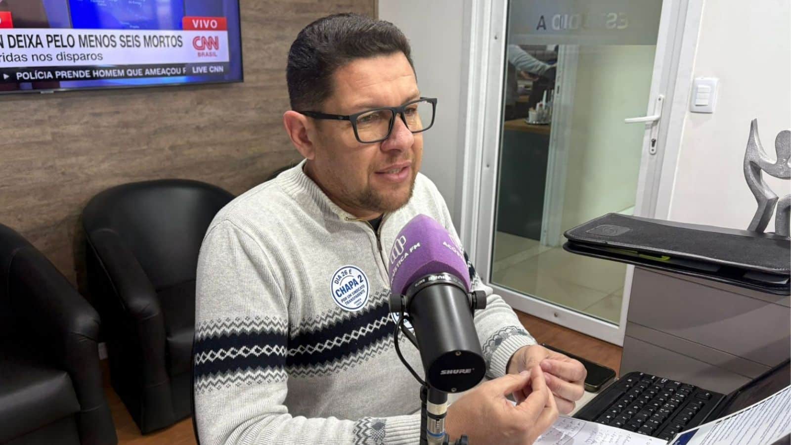 Dívida do Simuca pode chegar a R$ 1,5 milhão, diz candidato Claiton Silva. Foto: Alice Campos/Rádio Acústica FM.