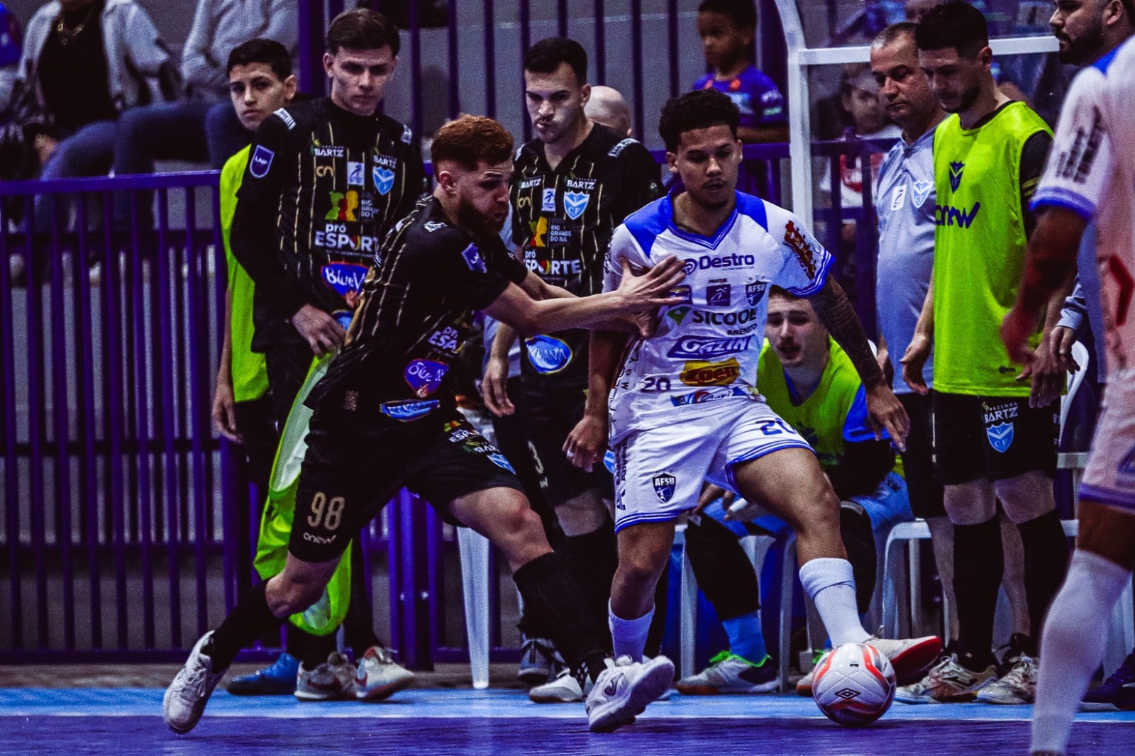 Vélez Camaquã avança aos playoffs em sua temporada de estreia na Liga Nacional de Futsal. Foto: Ricardo Weschenfelder/Vélez.