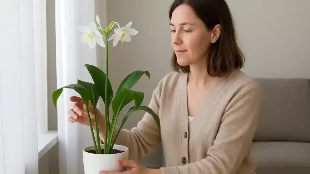 Lírio-do-amazonas atrasa floração por 5 erros de iluminação fáceis de evitar com pequenas mudanças