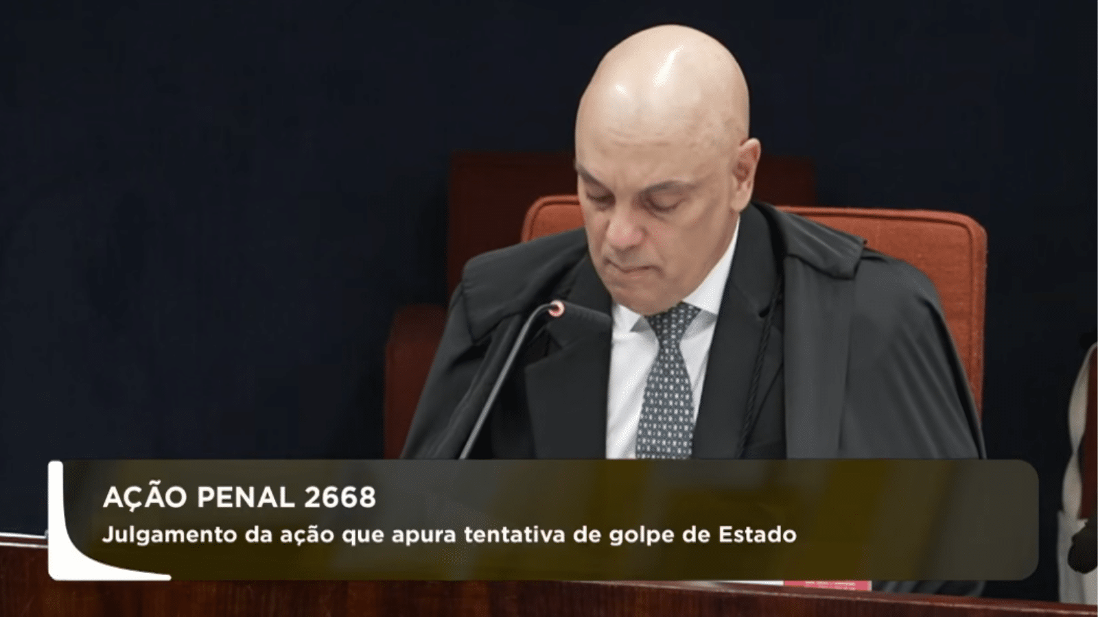 Primeira Turma do STF inicia julgamento de réus por tentativa de golpe. Foto: Reprodução/STF.
