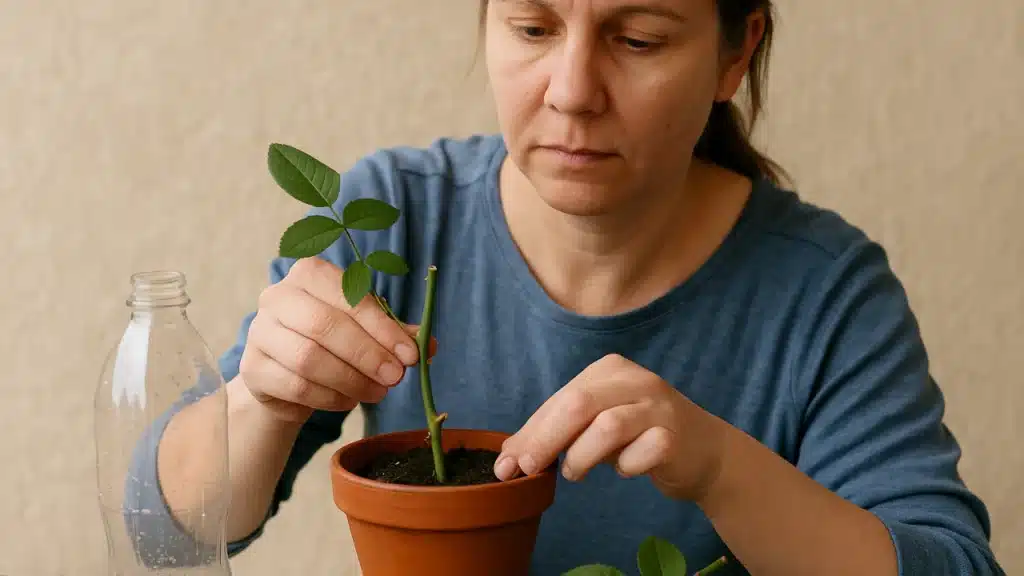 Técnica simples que transforma galhos de roseira em mudas resistentes em 20 dias