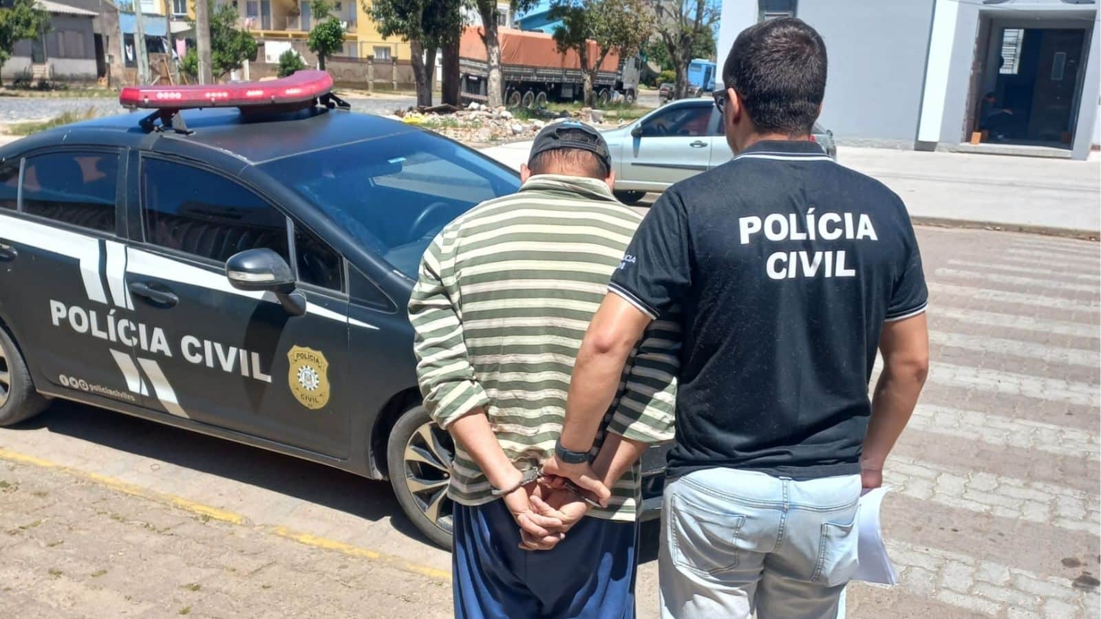 Polícia prende homem acusado de estuprar enteada de 11 anos em Tapes. Foto: Divulgação.