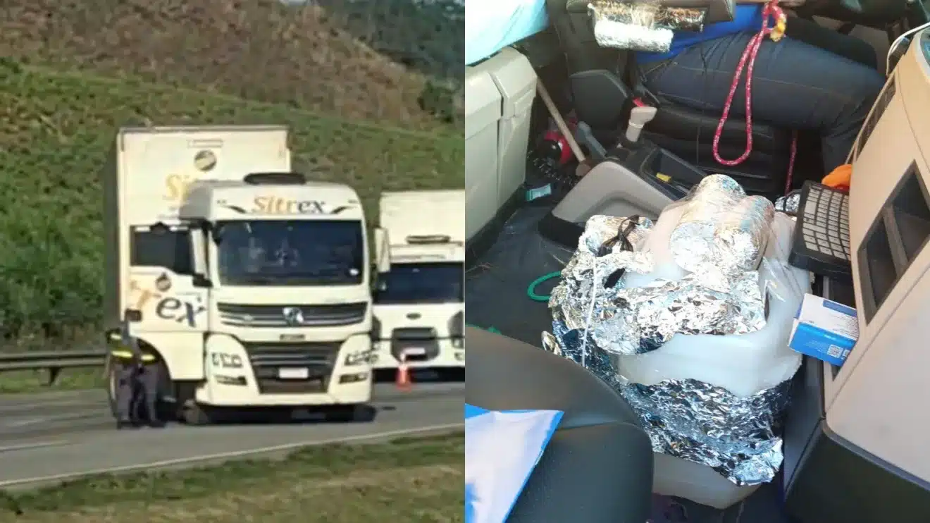 Motorista é amarrado a bombas e causa pânico nesta manhã
