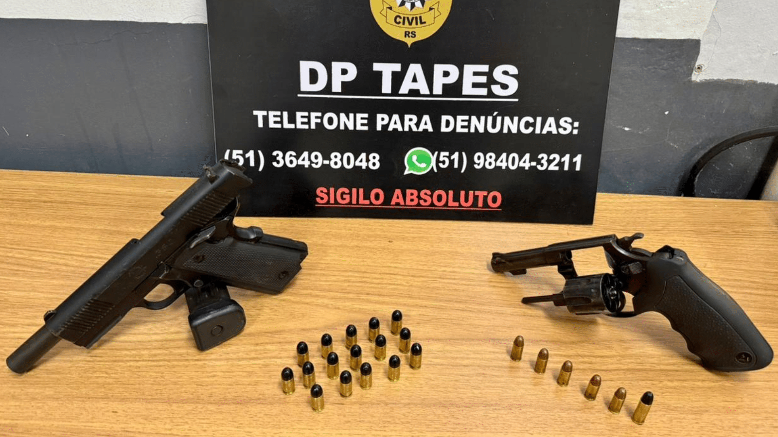 Polícia prende homem por porte ilegal de armas em Sentinela do Sul