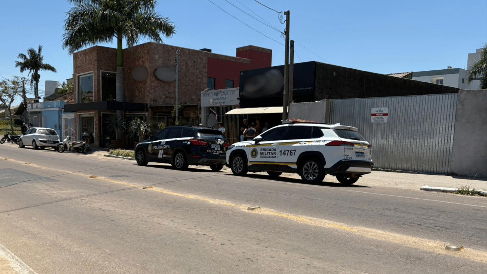 Polícia trabalha para elucidar morte com sinais de violência em Camaquã. Foto: Fabio Renner/Rádio Acústica FM.