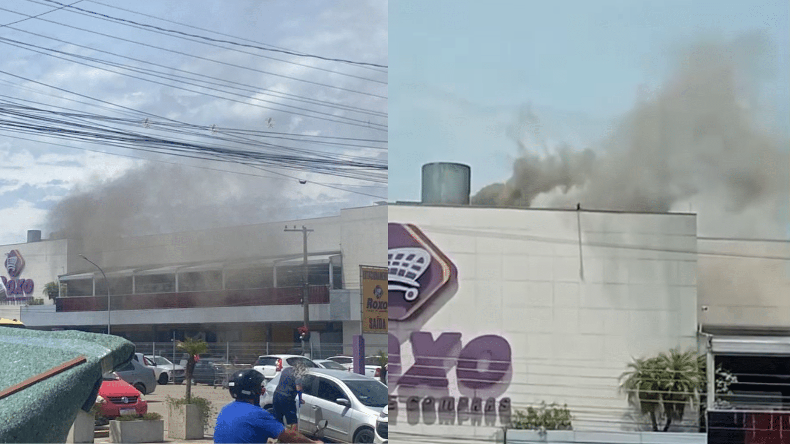 Fumaça em prédio de supermercado chama a atenção no Centro de Camaquã