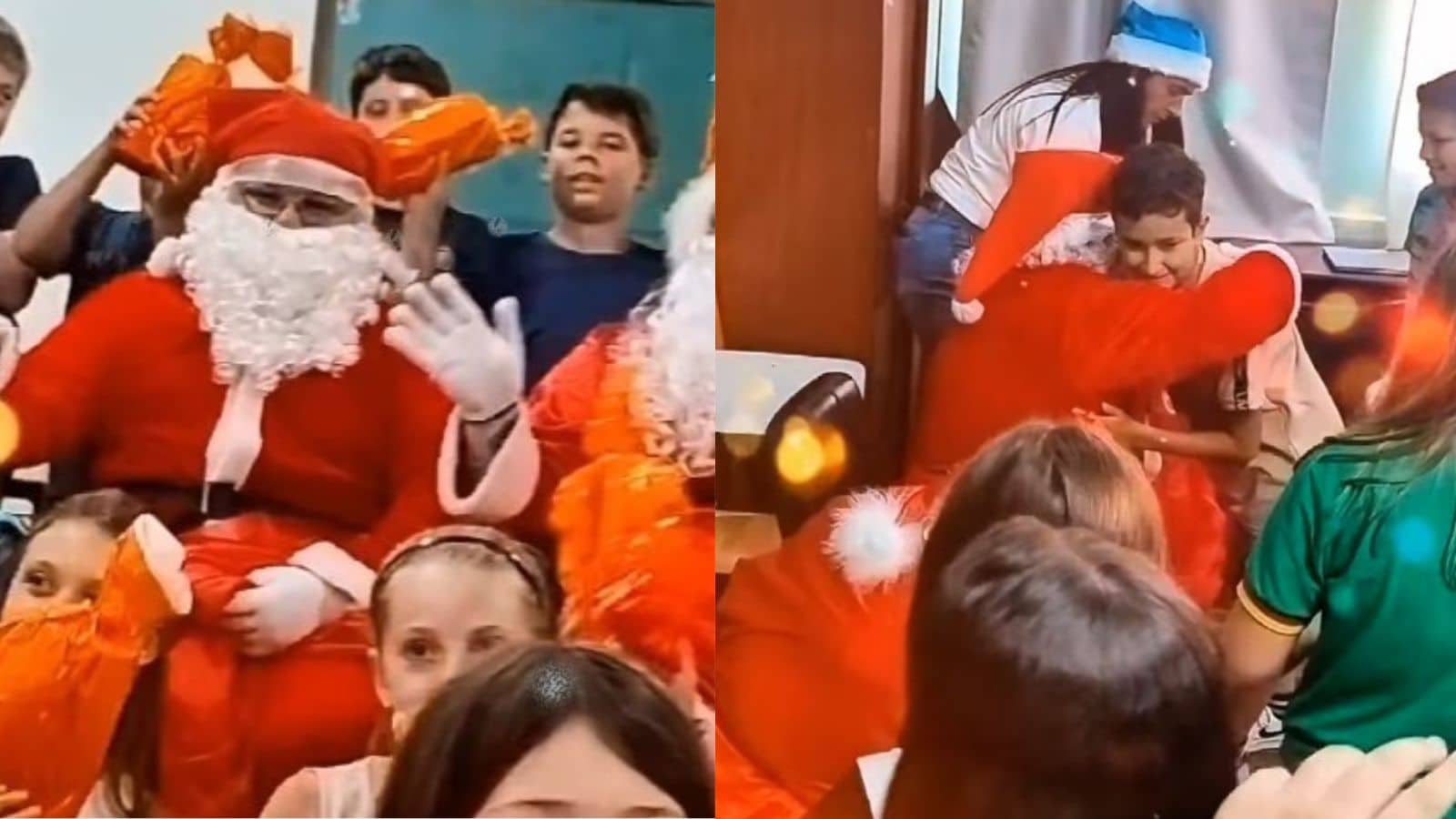 Papai Noel visita escolas municipais de Chuvisca