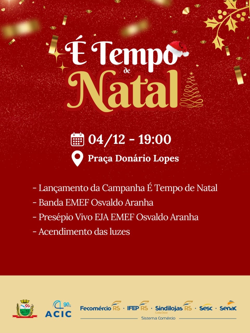 ACIC lança campanha É Tempo de Natal nesta quinta-feira (04)