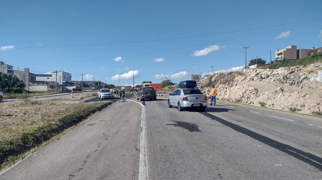 BR-116 passa a ter desvio em Cristal para obras de duplicação