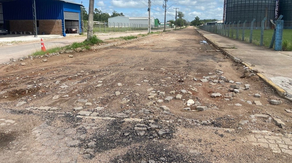 Avenida do Distrito Industrial em Camaquã receberá asfalto