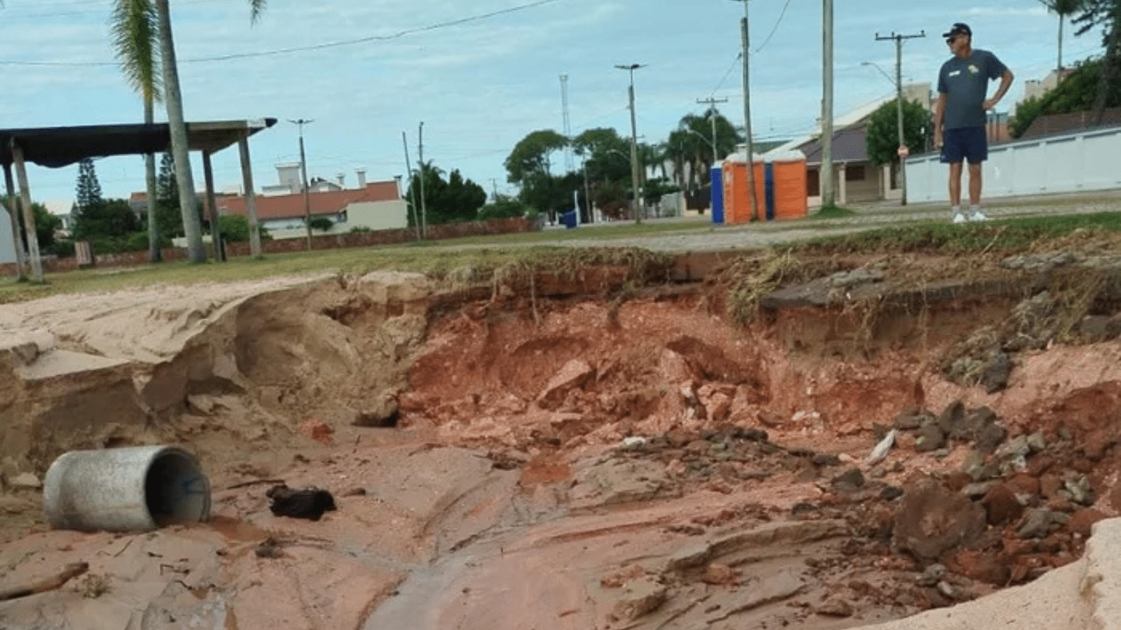 Temporal deixa novos danos em São Lourenço do Sul. Foto: Divulgação/Prefeitura Municipal.
