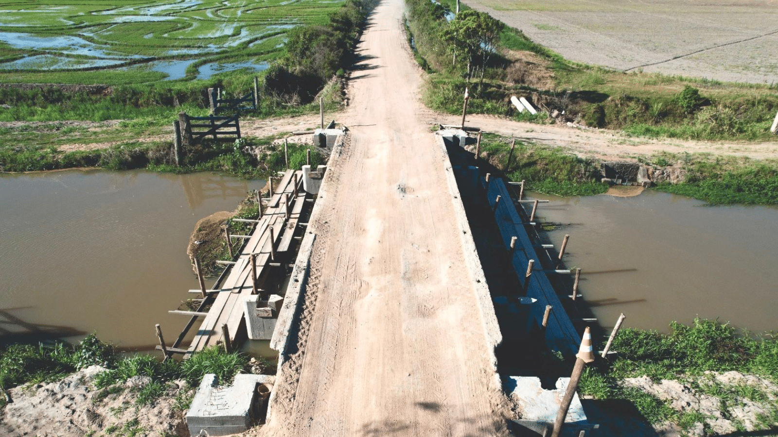 Ponte da Bocanha é liberada após obras de alargamento. Foto: Divulgação.