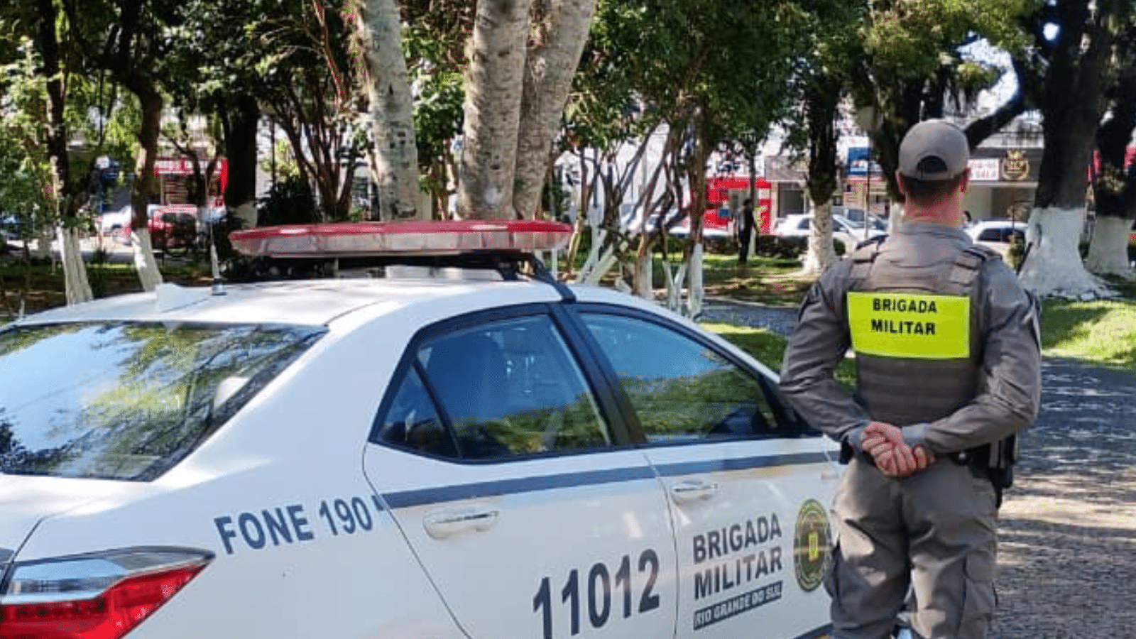 BM reforça policiamento em praças de Camaquã após assaltos