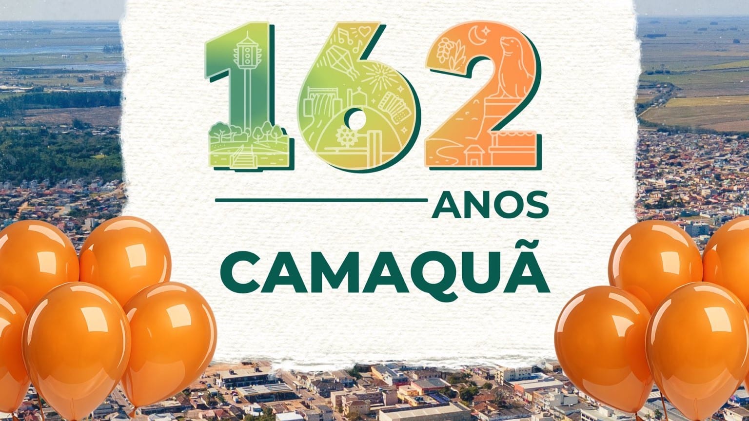 Camaquã celebra 162 anos com festa e atrações na Praça Zeca Netto