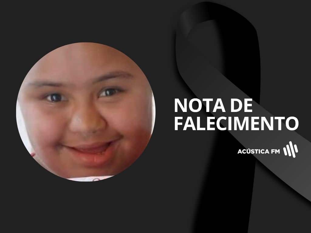 Nota de falecimento: Beatriz Miranda Barbosa “Bia” morre aos 12 anos
