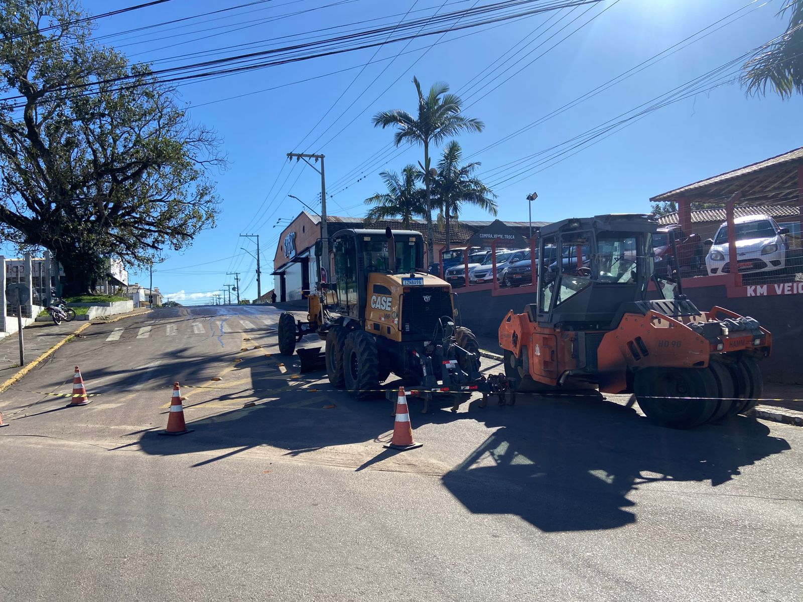 Obra asfáltica é retomada na área urbana de Camaquã
