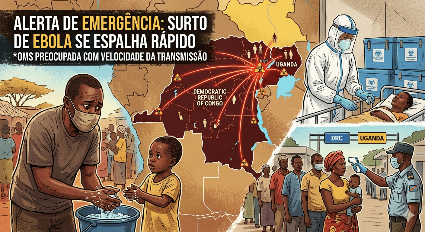 Novo surto de ebola avança rápido e assusta o mundo