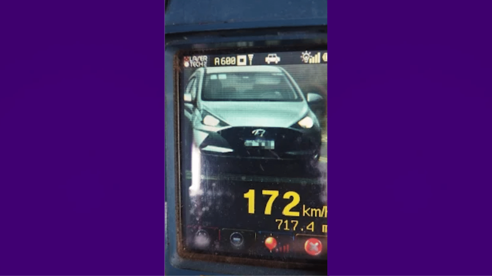 HB20 é flagrado a 172km/h na BR-293 em Candiota