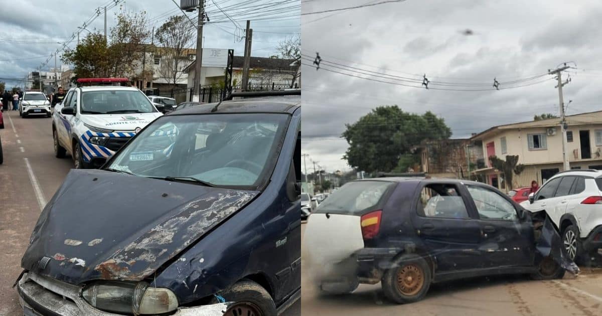Acidente envolvendo três veículos é registrado no centro de Camaquã