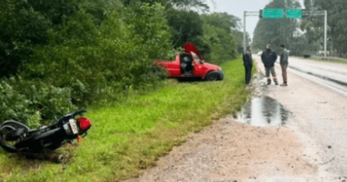 Colisão entre carro e moto provoca morte de motociclista na BR-471, em Rio Grande