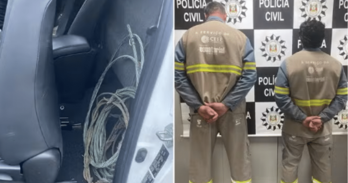 Terceirizados da CEEE Equatorial são presos por suspeita de furto de cabos em Porto Alegre