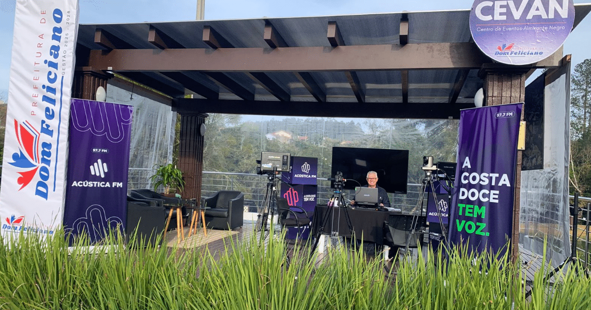Rádio Acústica FM realiza programação especial na Expo Dom Feliciano 2026