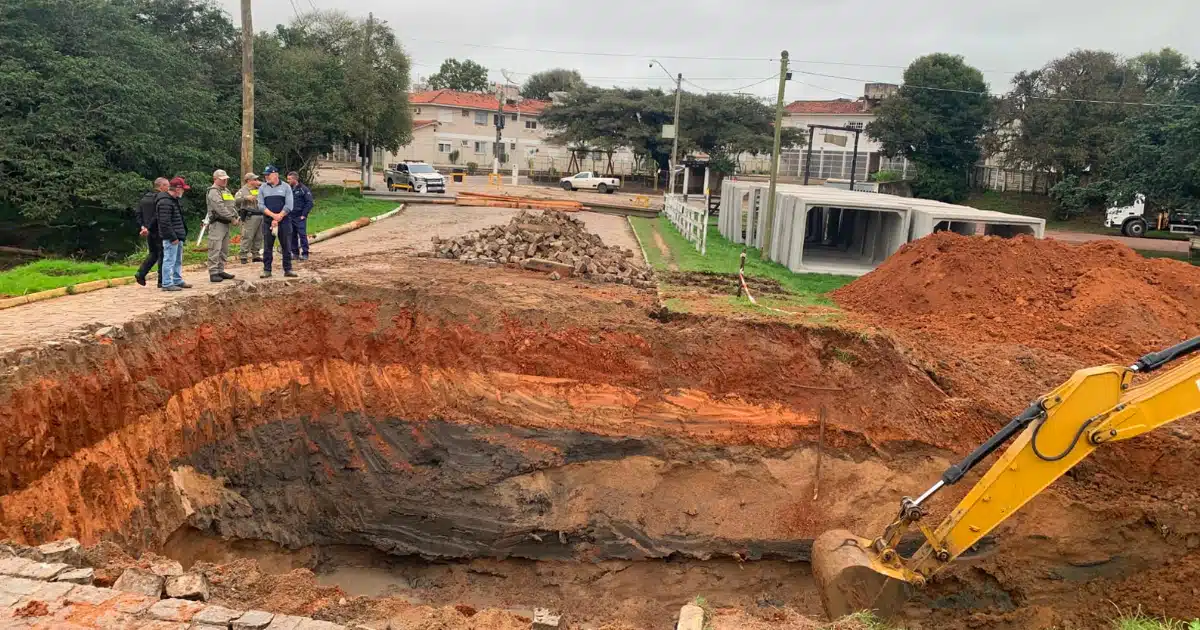 Obra em ponte de Camaquã inicia com bloqueio do trânsito