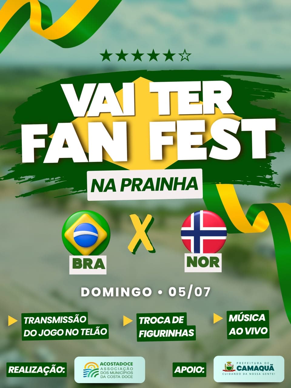 Camaquã anuncia "Fan Fest" na prainha no próximo domingo