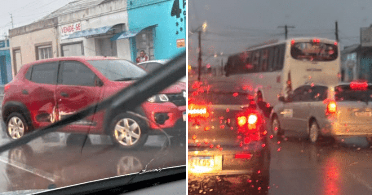 Colisão entre carro e ônibus congestiona trânsito em Camaquã