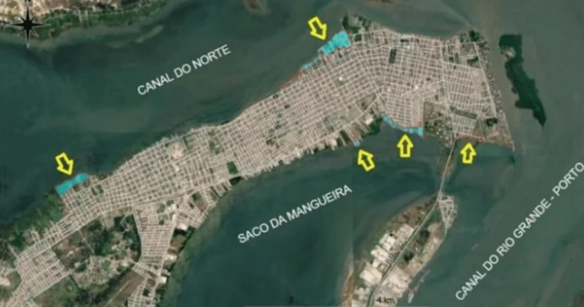 Rio Grande decreta situação de emergência após elevação da Lagoa dos Patos