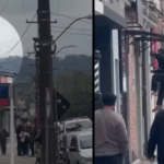 Homem rompe tornozeleira, foge da polícia e acaba preso no telhado em Santa Cruz do Sul