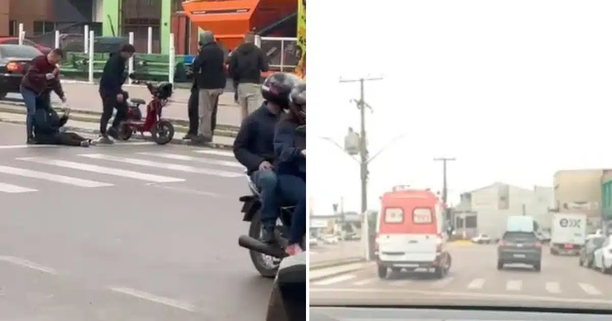 Carro e bicicleta elétrica se envolvem em acidente em Camaquã