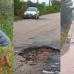 Prefeito de Encruzilhada do Sul utiliza ganhos para sinalizar buracos na RSC-471