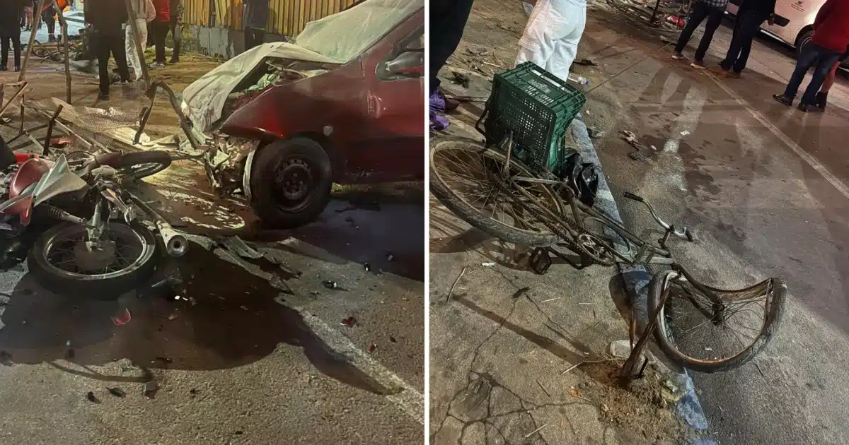 Menor ao volante invade calçada de bar e deixa cinco feridos em Camaquã