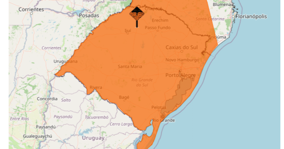 Defesa Civil indica potencial para tempestades entre a quinta (06) e a madrugada de sexta (07) no RS