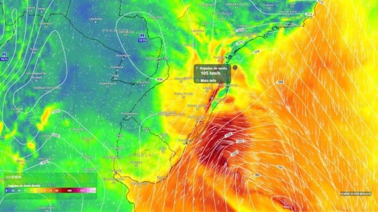 Ciclone extratropical já tem data para atingir o RS