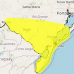 Metade Sul tem alerta amarelo para tempestade nesta sexta-feira (25)