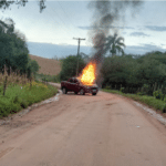 Carro é incendiado durante sequestro de empresário em Arroio do Padre