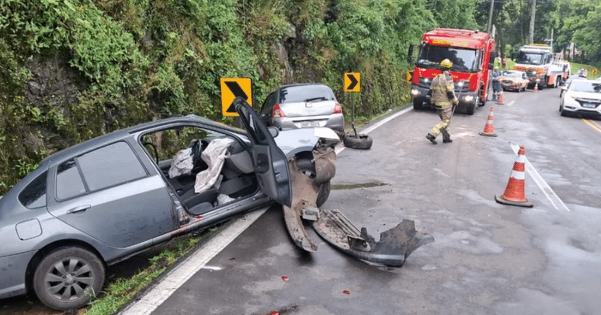 Acidente causa traumatismo craniano em bebê e motorista fica gravemente ferido na RS-122, em Antônio Prado