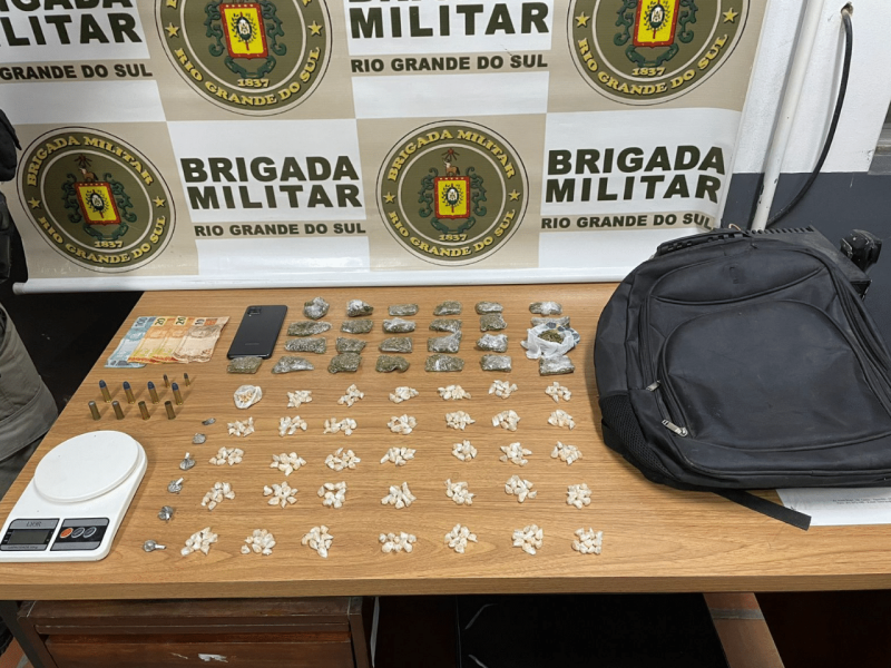 Brigada Militar prende homem por tráfico de drogas em Sentinela do Sul