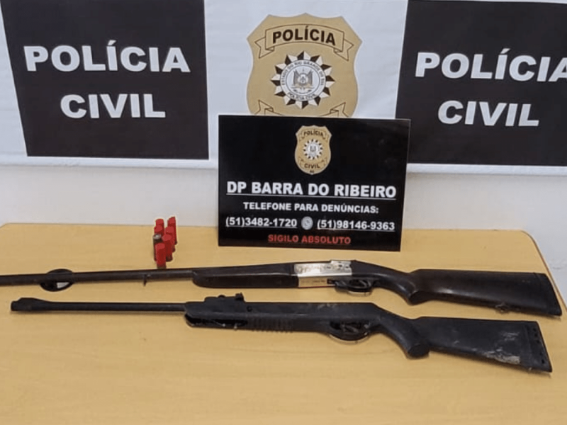 Polícia Civil apreende armas em Mariana Pimentel durante investigação de violência contra a mulher